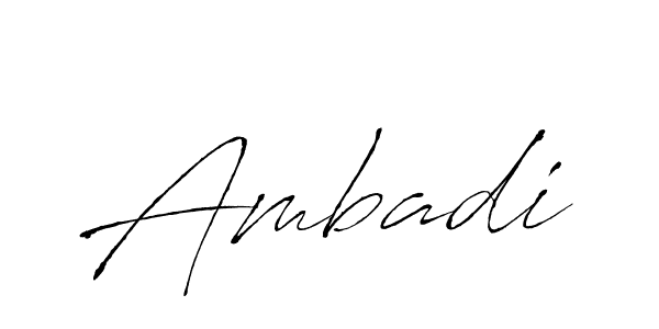 How to make Ambadi signature? Antro_Vectra is a professional autograph style. Create handwritten signature for Ambadi name. Ambadi signature style 6 images and pictures png