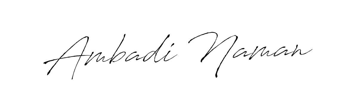 How to make Ambadi Naman name signature. Use Antro_Vectra style for creating short signs online. This is the latest handwritten sign. Ambadi Naman signature style 6 images and pictures png