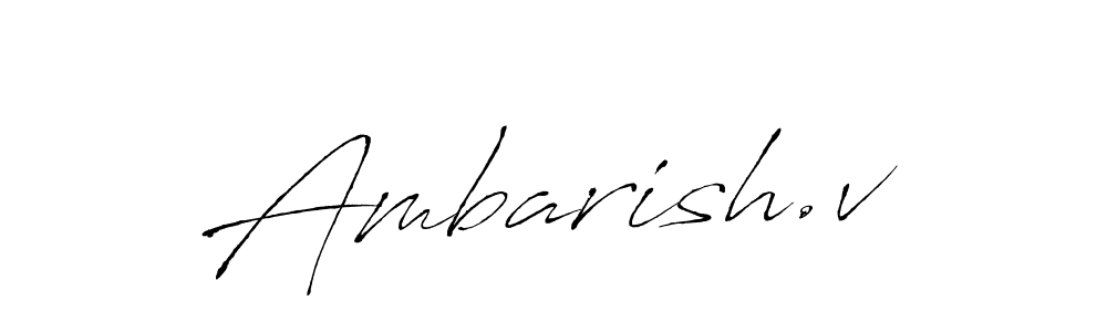 Create a beautiful signature design for name Ambarish.v. With this signature (Antro_Vectra) fonts, you can make a handwritten signature for free. Ambarish.v signature style 6 images and pictures png