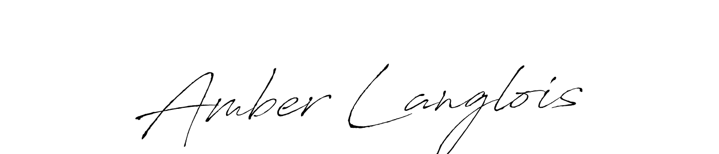 Amber Langlois stylish signature style. Best Handwritten Sign (Antro_Vectra) for my name. Handwritten Signature Collection Ideas for my name Amber Langlois. Amber Langlois signature style 6 images and pictures png