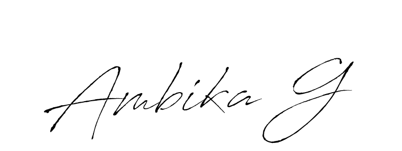 Also we have Ambika G name is the best signature style. Create professional handwritten signature collection using Antro_Vectra autograph style. Ambika G signature style 6 images and pictures png