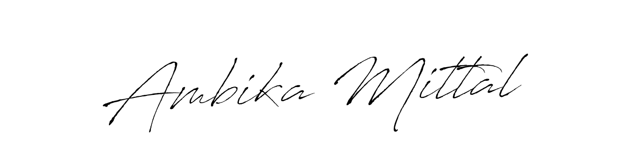 How to make Ambika Mittal name signature. Use Antro_Vectra style for creating short signs online. This is the latest handwritten sign. Ambika Mittal signature style 6 images and pictures png