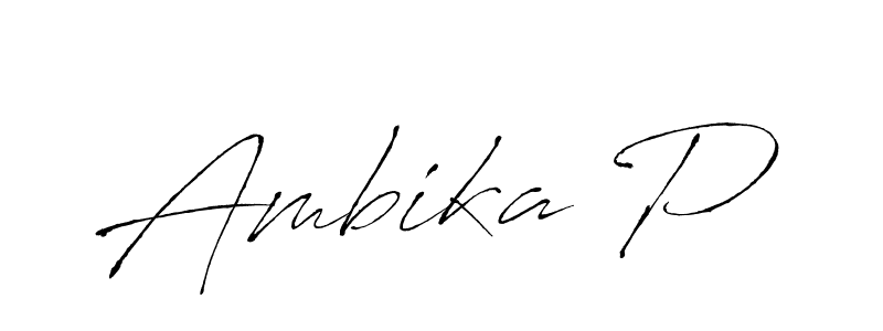 How to make Ambika P name signature. Use Antro_Vectra style for creating short signs online. This is the latest handwritten sign. Ambika P signature style 6 images and pictures png