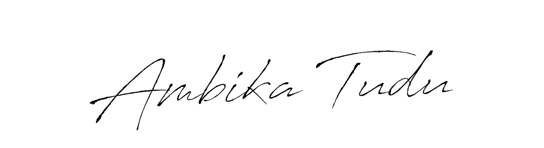 The best way (Antro_Vectra) to make a short signature is to pick only two or three words in your name. The name Ambika Tudu include a total of six letters. For converting this name. Ambika Tudu signature style 6 images and pictures png