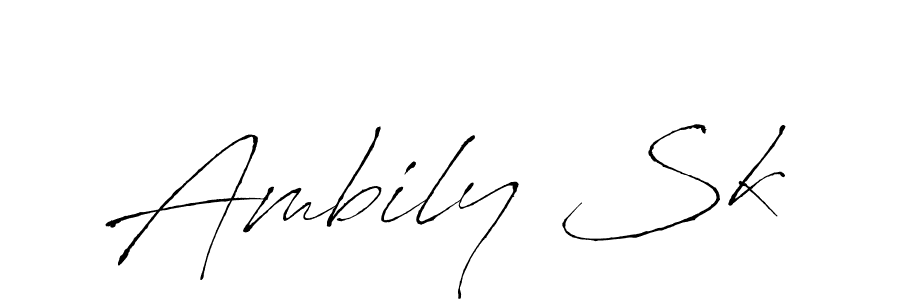 How to make Ambily Sk signature? Antro_Vectra is a professional autograph style. Create handwritten signature for Ambily Sk name. Ambily Sk signature style 6 images and pictures png