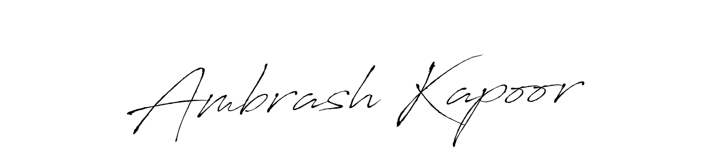 Design your own signature with our free online signature maker. With this signature software, you can create a handwritten (Antro_Vectra) signature for name Ambrash Kapoor. Ambrash Kapoor signature style 6 images and pictures png