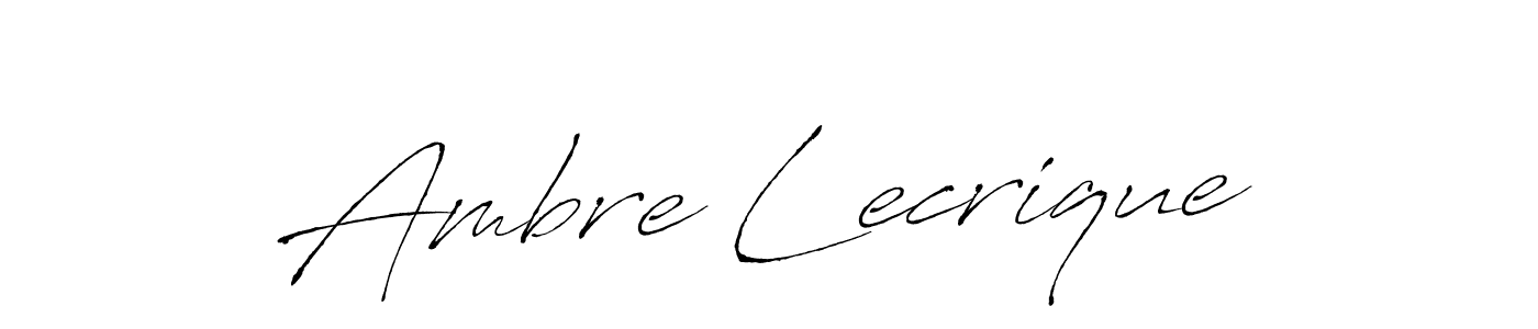 You should practise on your own different ways (Antro_Vectra) to write your name (Ambre Lecrique) in signature. don't let someone else do it for you. Ambre Lecrique signature style 6 images and pictures png