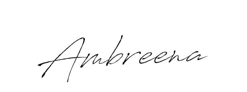 Create a beautiful signature design for name Ambreena. With this signature (Antro_Vectra) fonts, you can make a handwritten signature for free. Ambreena signature style 6 images and pictures png