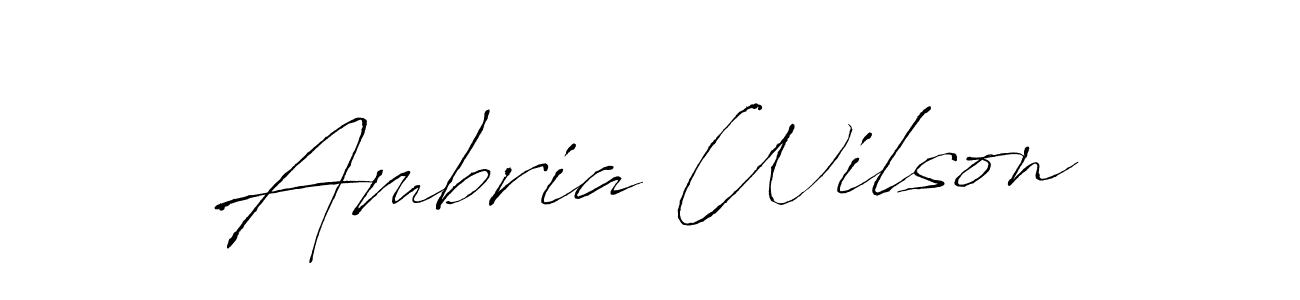 Make a beautiful signature design for name Ambria Wilson. With this signature (Antro_Vectra) style, you can create a handwritten signature for free. Ambria Wilson signature style 6 images and pictures png