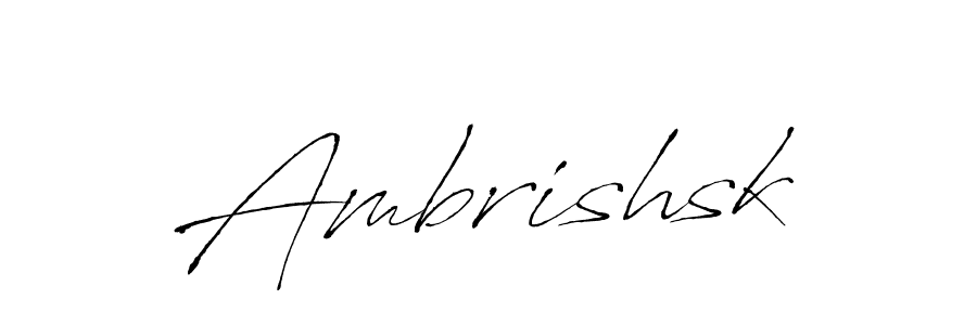 You can use this online signature creator to create a handwritten signature for the name Ambrishsk. This is the best online autograph maker. Ambrishsk signature style 6 images and pictures png