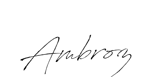 Use a signature maker to create a handwritten signature online. With this signature software, you can design (Antro_Vectra) your own signature for name Ambroz. Ambroz signature style 6 images and pictures png