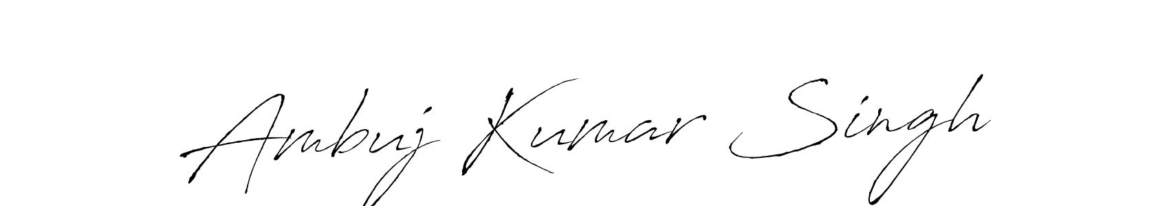 Ambuj Kumar Singh stylish signature style. Best Handwritten Sign (Antro_Vectra) for my name. Handwritten Signature Collection Ideas for my name Ambuj Kumar Singh. Ambuj Kumar Singh signature style 6 images and pictures png
