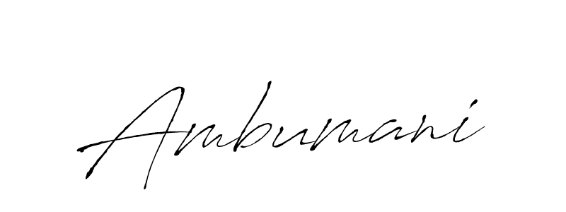 How to make Ambumani signature? Antro_Vectra is a professional autograph style. Create handwritten signature for Ambumani name. Ambumani signature style 6 images and pictures png