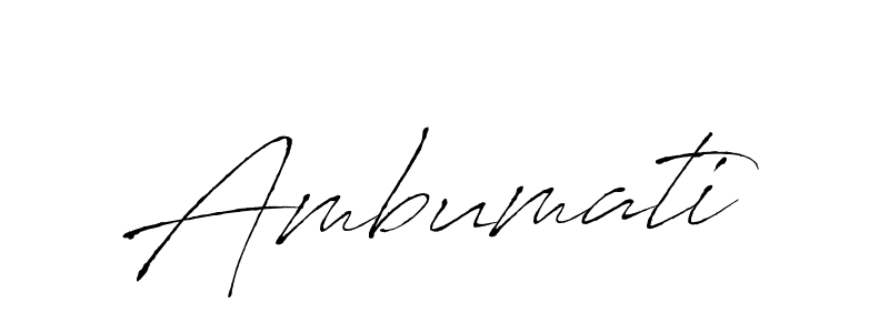 Create a beautiful signature design for name Ambumati. With this signature (Antro_Vectra) fonts, you can make a handwritten signature for free. Ambumati signature style 6 images and pictures png
