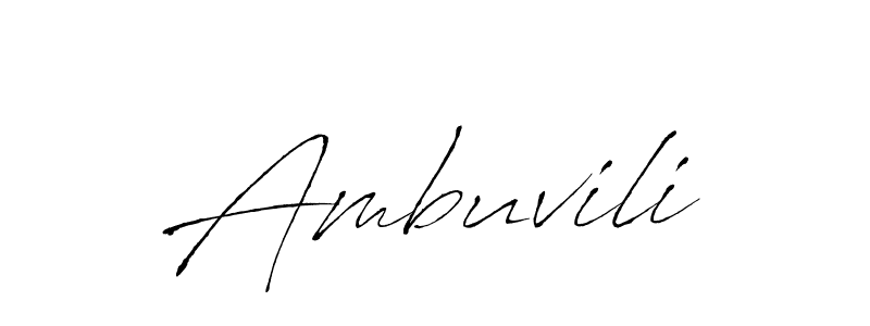 Use a signature maker to create a handwritten signature online. With this signature software, you can design (Antro_Vectra) your own signature for name Ambuvili. Ambuvili signature style 6 images and pictures png