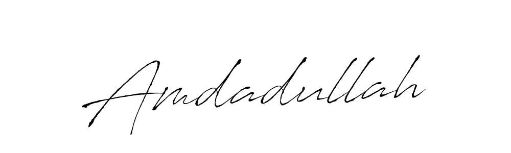 Use a signature maker to create a handwritten signature online. With this signature software, you can design (Antro_Vectra) your own signature for name Amdadullah. Amdadullah signature style 6 images and pictures png