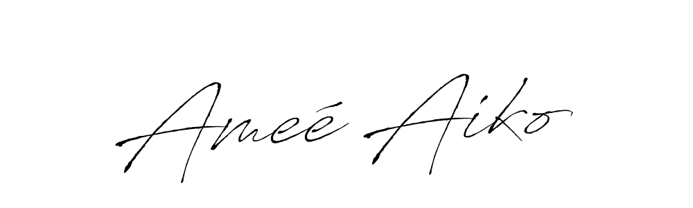 if you are searching for the best signature style for your name Ameé Aiko. so please give up your signature search. here we have designed multiple signature styles  using Antro_Vectra. Ameé Aiko signature style 6 images and pictures png