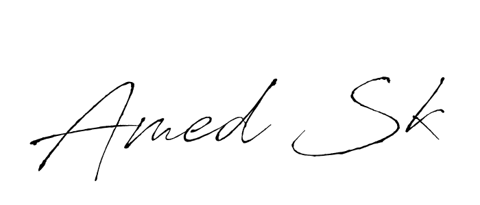 Use a signature maker to create a handwritten signature online. With this signature software, you can design (Antro_Vectra) your own signature for name Amed Sk. Amed Sk signature style 6 images and pictures png