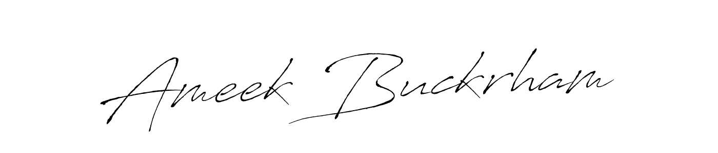 Create a beautiful signature design for name Ameek Buckrham. With this signature (Antro_Vectra) fonts, you can make a handwritten signature for free. Ameek Buckrham signature style 6 images and pictures png