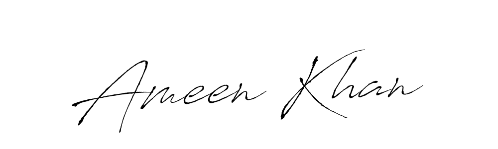 Ameen Khan stylish signature style. Best Handwritten Sign (Antro_Vectra) for my name. Handwritten Signature Collection Ideas for my name Ameen Khan. Ameen Khan signature style 6 images and pictures png