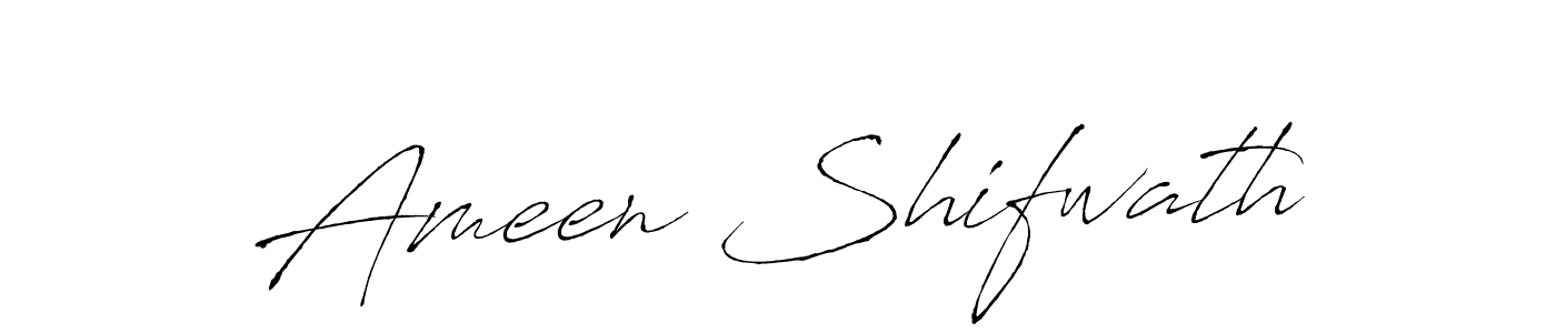 Make a beautiful signature design for name Ameen Shifwath. With this signature (Antro_Vectra) style, you can create a handwritten signature for free. Ameen Shifwath signature style 6 images and pictures png