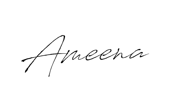 Ameena stylish signature style. Best Handwritten Sign (Antro_Vectra) for my name. Handwritten Signature Collection Ideas for my name Ameena. Ameena signature style 6 images and pictures png