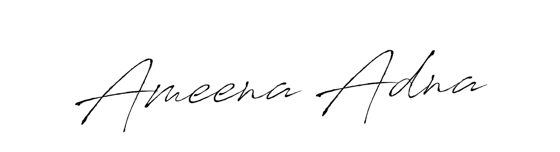 How to make Ameena Adna signature? Antro_Vectra is a professional autograph style. Create handwritten signature for Ameena Adna name. Ameena Adna signature style 6 images and pictures png