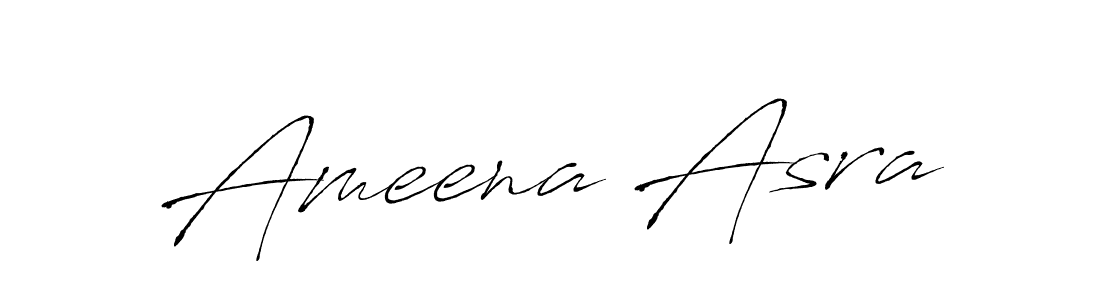 Design your own signature with our free online signature maker. With this signature software, you can create a handwritten (Antro_Vectra) signature for name Ameena Asra. Ameena Asra signature style 6 images and pictures png