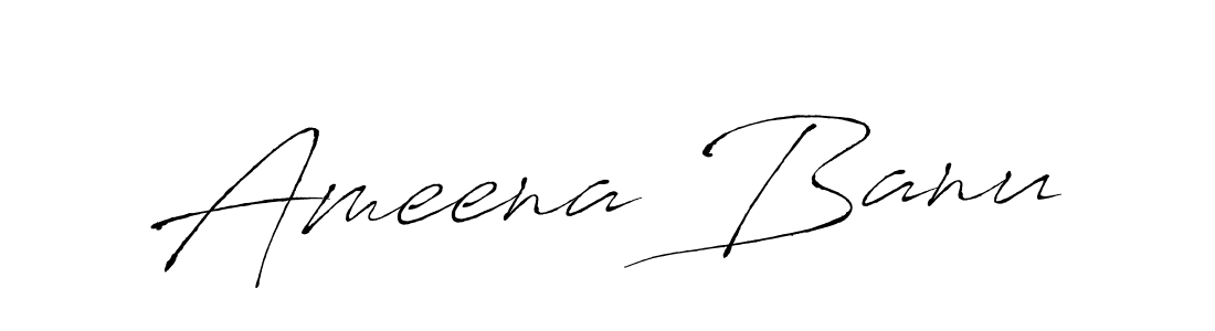 Antro_Vectra is a professional signature style that is perfect for those who want to add a touch of class to their signature. It is also a great choice for those who want to make their signature more unique. Get Ameena Banu name to fancy signature for free. Ameena Banu signature style 6 images and pictures png