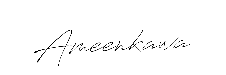 How to make Ameenkawa name signature. Use Antro_Vectra style for creating short signs online. This is the latest handwritten sign. Ameenkawa signature style 6 images and pictures png