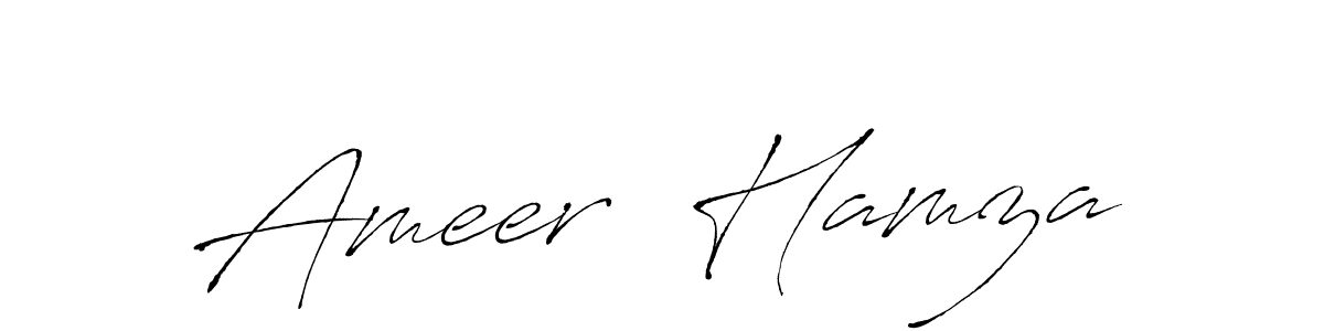 Use a signature maker to create a handwritten signature online. With this signature software, you can design (Antro_Vectra) your own signature for name Ameer  Hamza. Ameer  Hamza signature style 6 images and pictures png