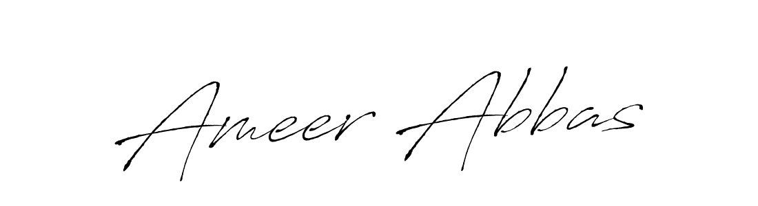 Create a beautiful signature design for name Ameer Abbas. With this signature (Antro_Vectra) fonts, you can make a handwritten signature for free. Ameer Abbas signature style 6 images and pictures png