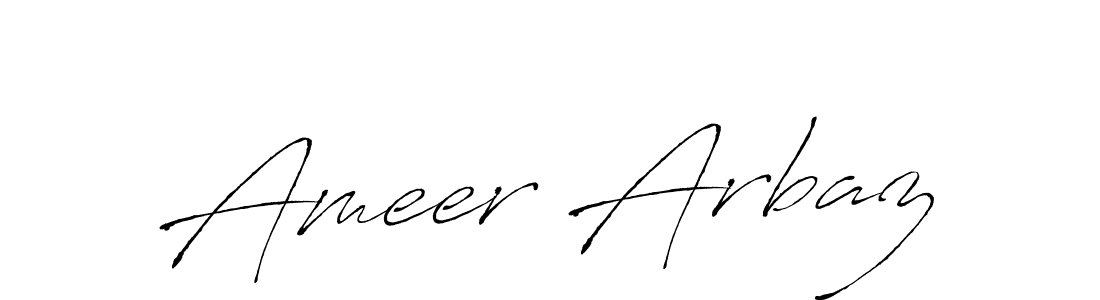 The best way (Antro_Vectra) to make a short signature is to pick only two or three words in your name. The name Ameer Arbaz include a total of six letters. For converting this name. Ameer Arbaz signature style 6 images and pictures png