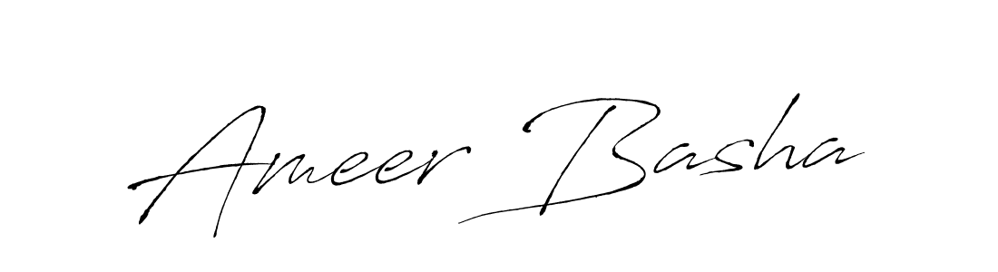 Use a signature maker to create a handwritten signature online. With this signature software, you can design (Antro_Vectra) your own signature for name Ameer Basha. Ameer Basha signature style 6 images and pictures png