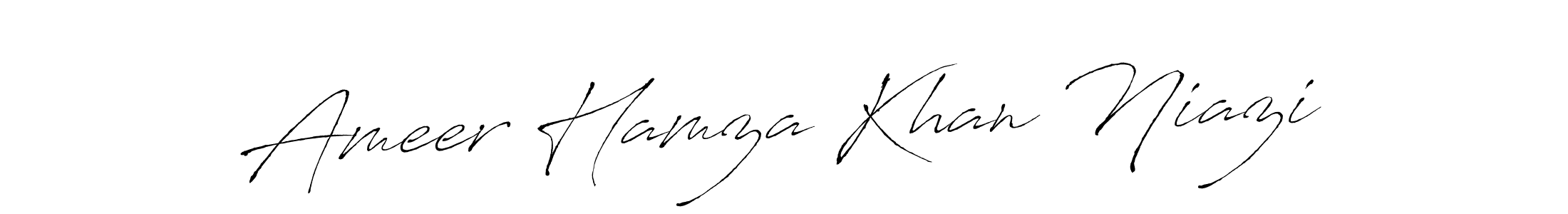 Create a beautiful signature design for name Ameer Hamza Khan Niazi. With this signature (Antro_Vectra) fonts, you can make a handwritten signature for free. Ameer Hamza Khan Niazi signature style 6 images and pictures png