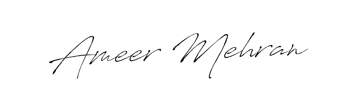The best way (Antro_Vectra) to make a short signature is to pick only two or three words in your name. The name Ameer Mehran include a total of six letters. For converting this name. Ameer Mehran signature style 6 images and pictures png