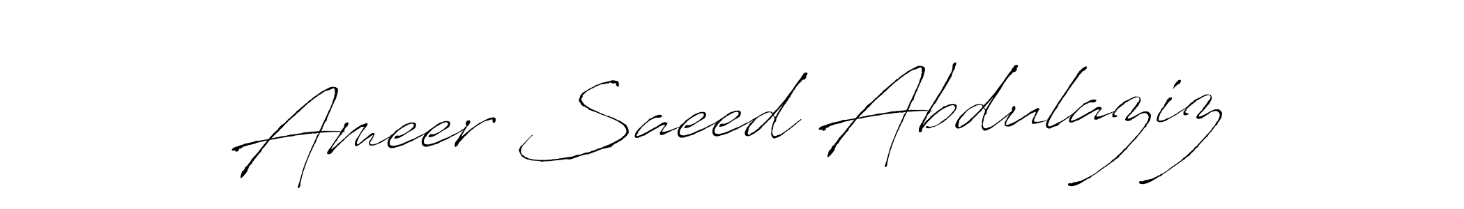 How to make Ameer Saeed Abdulaziz signature? Antro_Vectra is a professional autograph style. Create handwritten signature for Ameer Saeed Abdulaziz name. Ameer Saeed Abdulaziz signature style 6 images and pictures png