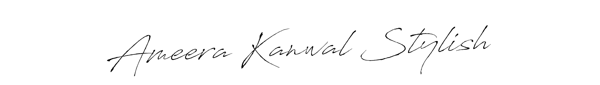 Design your own signature with our free online signature maker. With this signature software, you can create a handwritten (Antro_Vectra) signature for name Ameera Kanwal Stylish. Ameera Kanwal Stylish signature style 6 images and pictures png