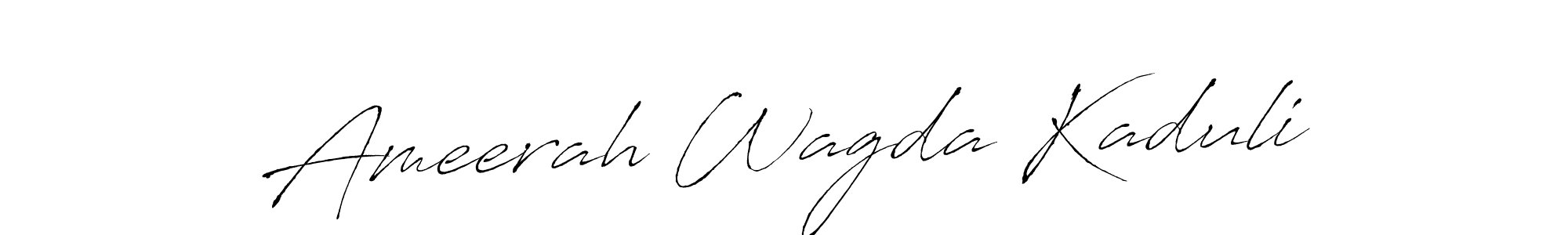 How to make Ameerah Wagda Kaduli signature? Antro_Vectra is a professional autograph style. Create handwritten signature for Ameerah Wagda Kaduli name. Ameerah Wagda Kaduli signature style 6 images and pictures png