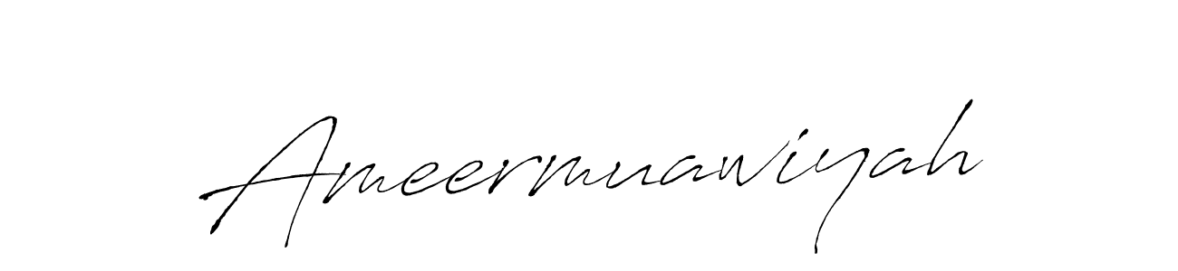 Also we have Ameermuawiyah name is the best signature style. Create professional handwritten signature collection using Antro_Vectra autograph style. Ameermuawiyah signature style 6 images and pictures png