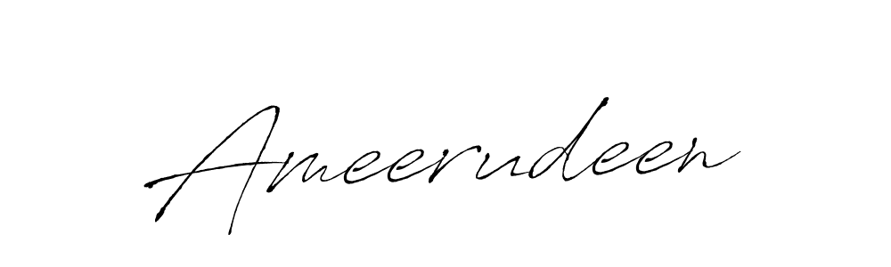 Make a beautiful signature design for name Ameerudeen. With this signature (Antro_Vectra) style, you can create a handwritten signature for free. Ameerudeen signature style 6 images and pictures png