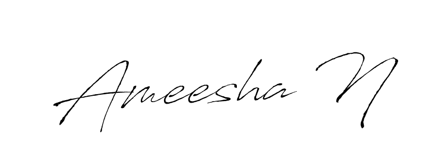 Similarly Antro_Vectra is the best handwritten signature design. Signature creator online .You can use it as an online autograph creator for name Ameesha N. Ameesha N signature style 6 images and pictures png