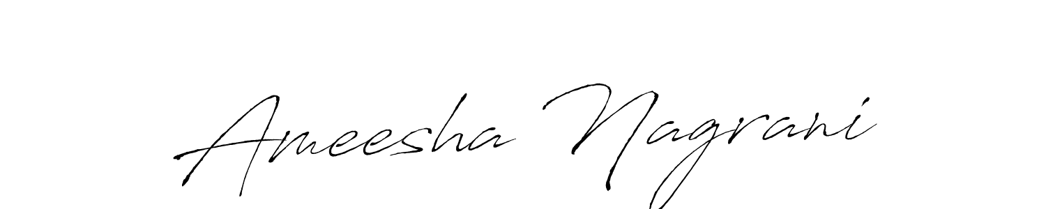 if you are searching for the best signature style for your name Ameesha Nagrani. so please give up your signature search. here we have designed multiple signature styles  using Antro_Vectra. Ameesha Nagrani signature style 6 images and pictures png