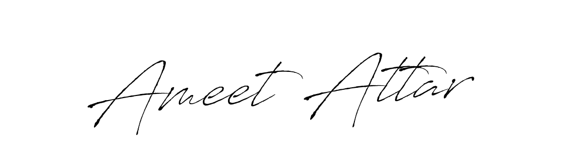 How to make Ameet Attar name signature. Use Antro_Vectra style for creating short signs online. This is the latest handwritten sign. Ameet Attar signature style 6 images and pictures png