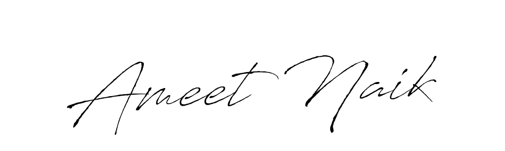 How to make Ameet Naik name signature. Use Antro_Vectra style for creating short signs online. This is the latest handwritten sign. Ameet Naik signature style 6 images and pictures png