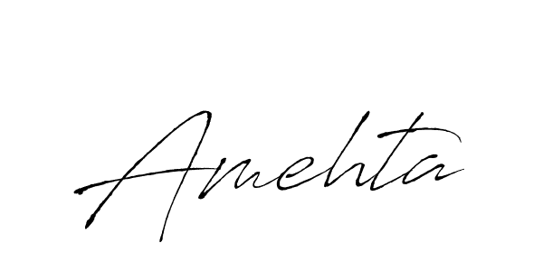 How to make Amehta signature? Antro_Vectra is a professional autograph style. Create handwritten signature for Amehta name. Amehta signature style 6 images and pictures png