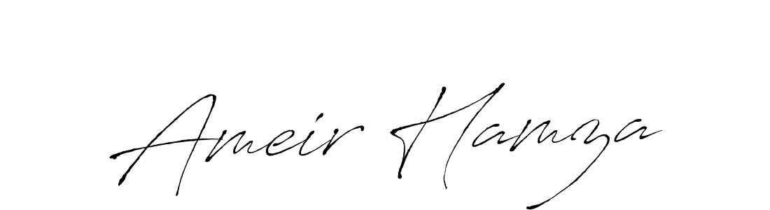 Similarly Antro_Vectra is the best handwritten signature design. Signature creator online .You can use it as an online autograph creator for name Ameir Hamza. Ameir Hamza signature style 6 images and pictures png