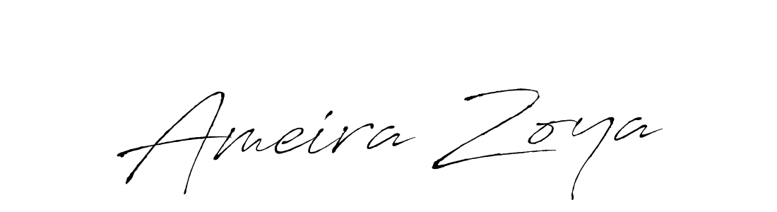 Make a short Ameira Zoya signature style. Manage your documents anywhere anytime using Antro_Vectra. Create and add eSignatures, submit forms, share and send files easily. Ameira Zoya signature style 6 images and pictures png