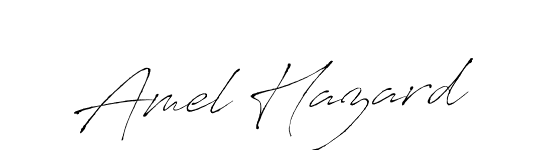 Create a beautiful signature design for name Amel Hazard. With this signature (Antro_Vectra) fonts, you can make a handwritten signature for free. Amel Hazard signature style 6 images and pictures png