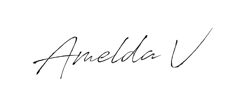 You can use this online signature creator to create a handwritten signature for the name Amelda V. This is the best online autograph maker. Amelda V signature style 6 images and pictures png